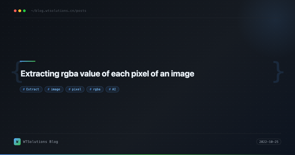 Extracting rgba value of each pixel of an image