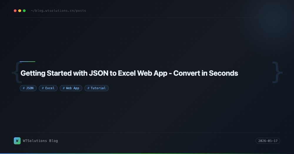 Getting Started with JSON to Excel Web App - Convert in Seconds