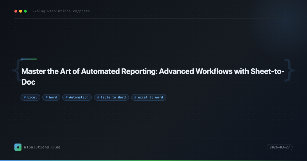 Master the Art of Automated Reporting: Advanced Workflows with Sheet-to-Doc