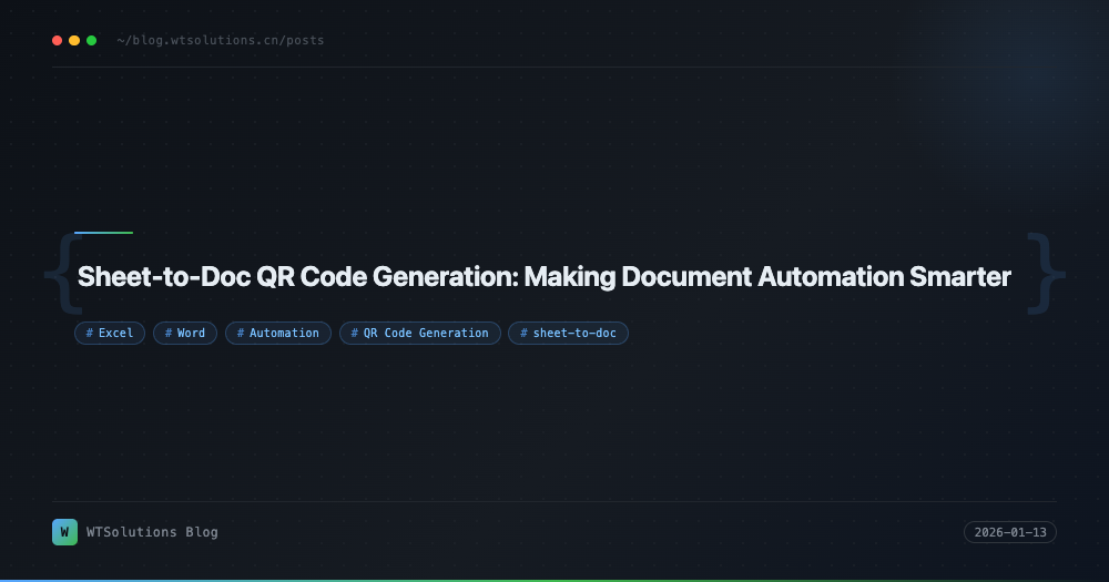 Sheet-to-Doc QR Code Generation: Making Document Automation Smarter