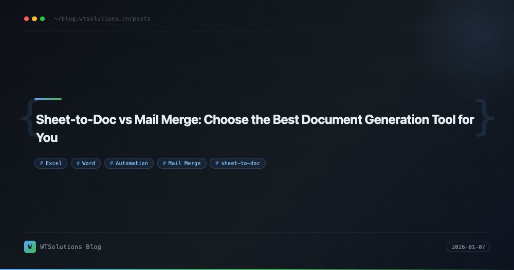 Sheet-to-Doc vs Mail Merge: Choose the Best Document Generation Tool for You