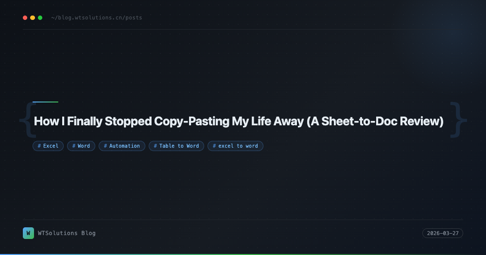 How I Finally Stopped Copy-Pasting My Life Away (A Sheet-to-Doc Review)